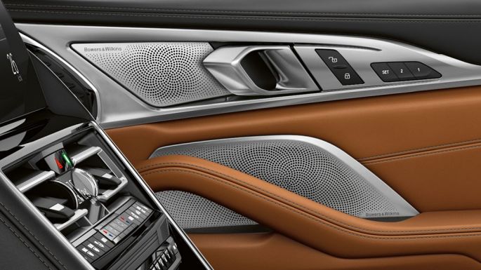 BMW M850i xDrive, interior, sistema de sonido envolvente Bowers & Wilkins Diamond. BMW M850i xDrive, interior, sistema de sonido envolvente Bowers & Wilkins Diamond.