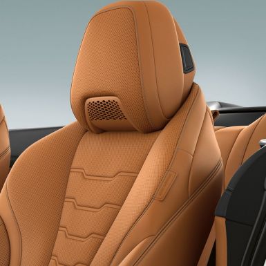 BMW M850i xDrive, asiento multifunción con calentador de cuello, cuero Merino en Cognac. BMW M850i xDrive, asiento multifunción con calentador de cuello, cuero Merino en Cognac.