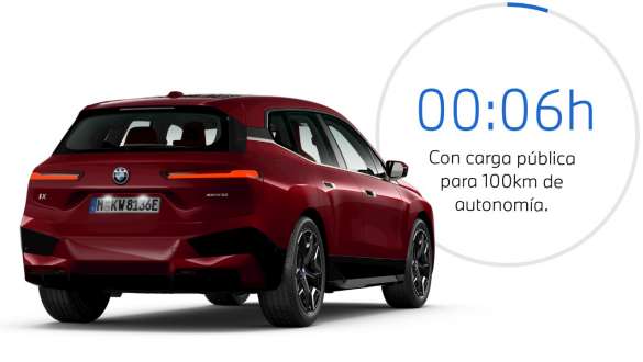 BMW iX i20 SUV eléctrico BMW iX xDrive50, carga pública BMW iX i20 2021 SUV eléctrico BMW iX xDrive50 Aventurinrot, recarga en un punto público de carga rápida