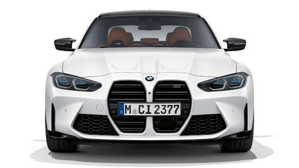 Diseño del frontal BMW M3 Competition Berlina Frozen Brilliant White metalizado G80 2020 BMW M3 Competition Berlina G80 2020 Frozen Brilliant White metalizado Diseño del frontal Vista del frontal
