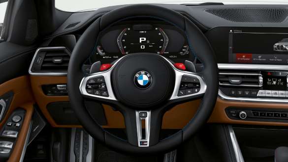 Volante M de cuero BMW M3 Competition Berlina G80 2020 BMW M3 Competition Berlina G80 2020 Volante M de cuero Puesto de conducción Interior