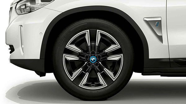 Llantas aerodinámicas BMW de 19 pulgadas con radios estilo 842 bicolor (Jet Black, Silver), juego de ruedas completas de