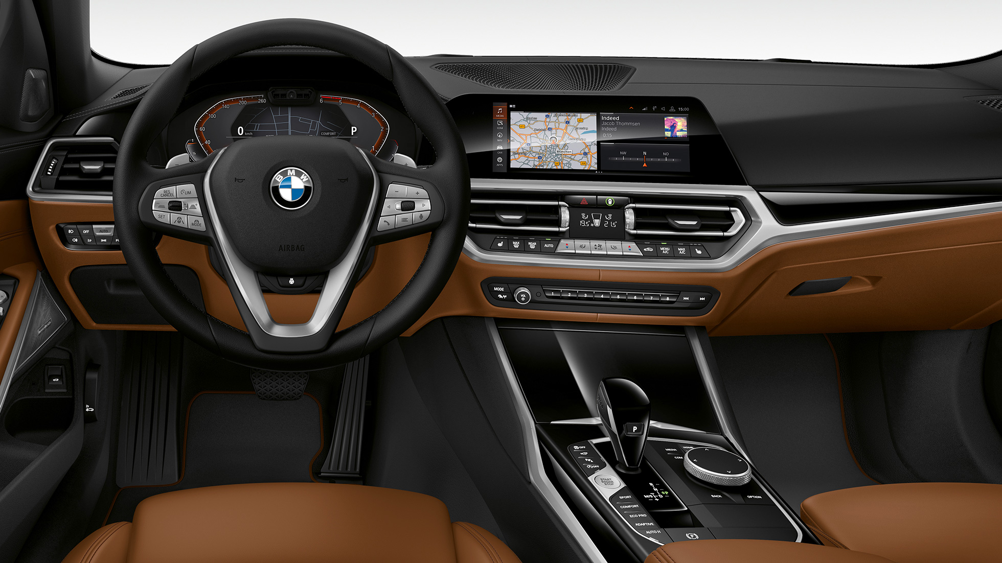 Acabado Luxury, puesto de conducción. Nuevo BMW Serie 3 Touring, acabado Luxury, puesto de conducción.