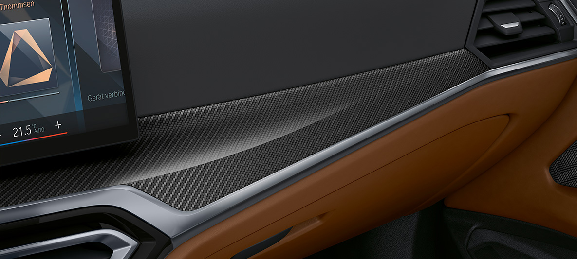 Molduras interiores BMW Individual Carbon Fibre con molduras decorativas Perlglanz cromadas BMW Serie 4 Cabrio 2020 G23 Individual, interior Molduras interiores BMW Individual Carbon Fibre con molduras decorativas Perlglanz cromadas BMW Serie 4 Cabrio Individual G23 2020, interior