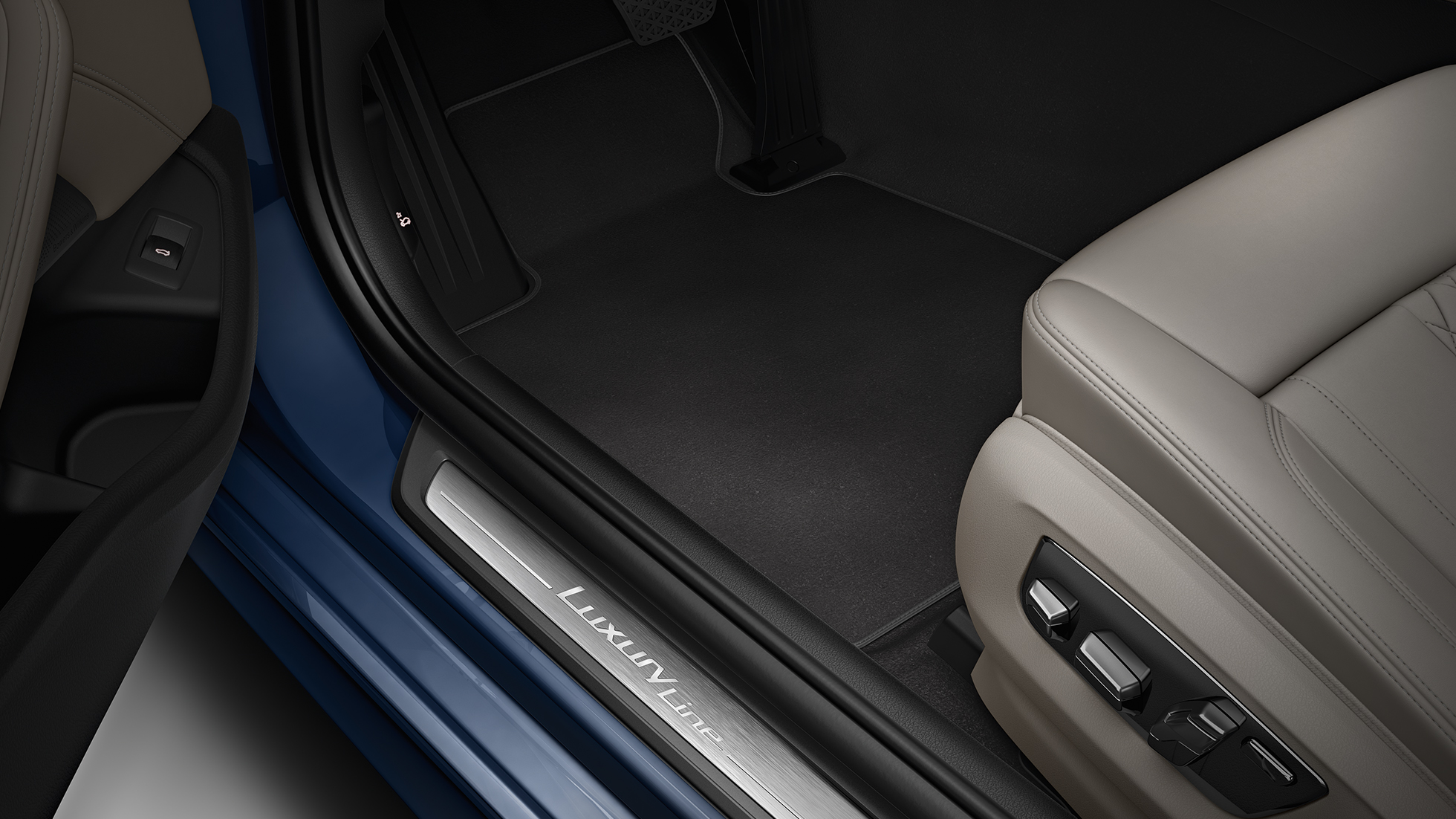 Línea Luxury, interior BMW Serie 5 Línea Luxury BMW Serie 5 BMW 540d Berlina G30 Imperialblau efecto brillante metalizado, interior
