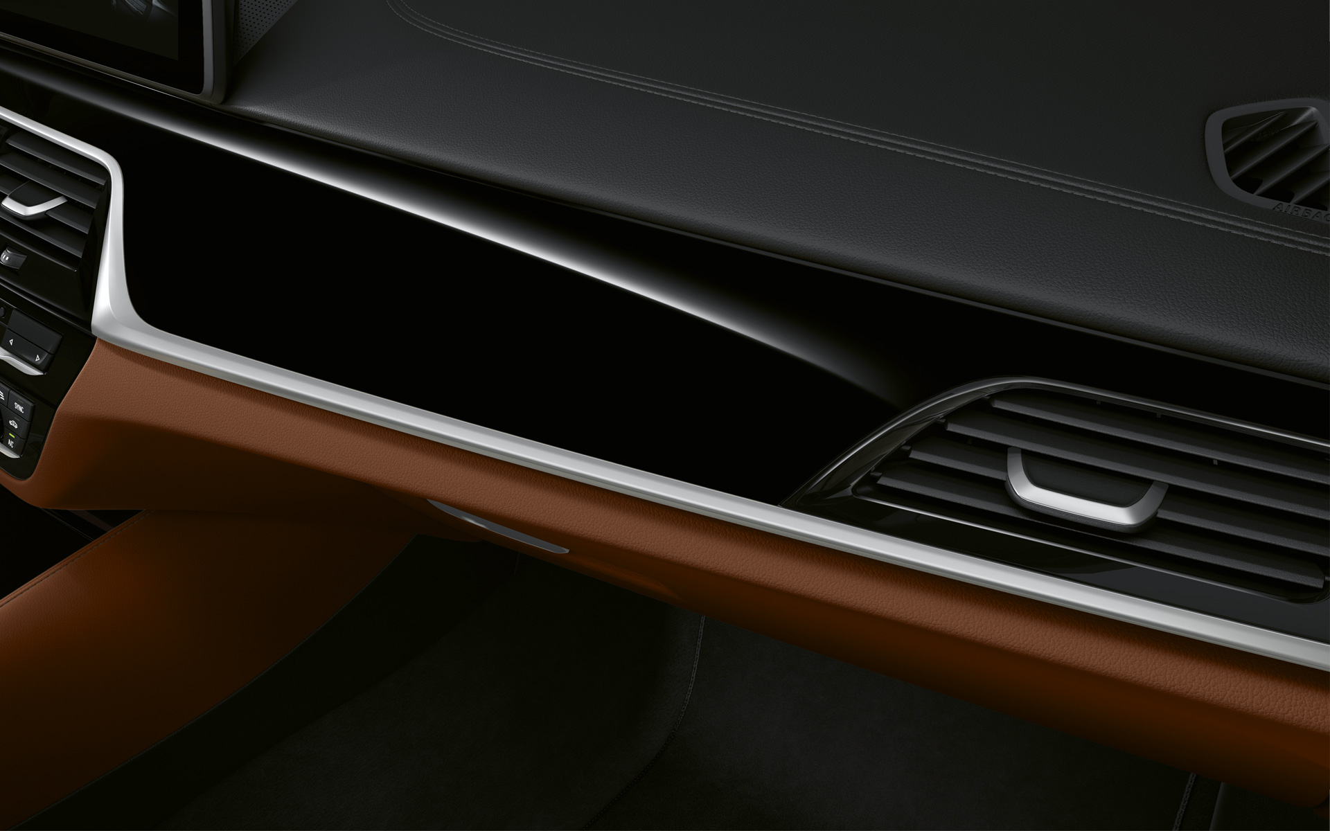 BMW Serie 5 G30 LCI puesto de conducción en detalle, molduras interiores BMW Individual piano black BMW Serie 5 G30 Renovación 2020 puesto de conducción en detalle, molduras interiores BMW Individual piano black