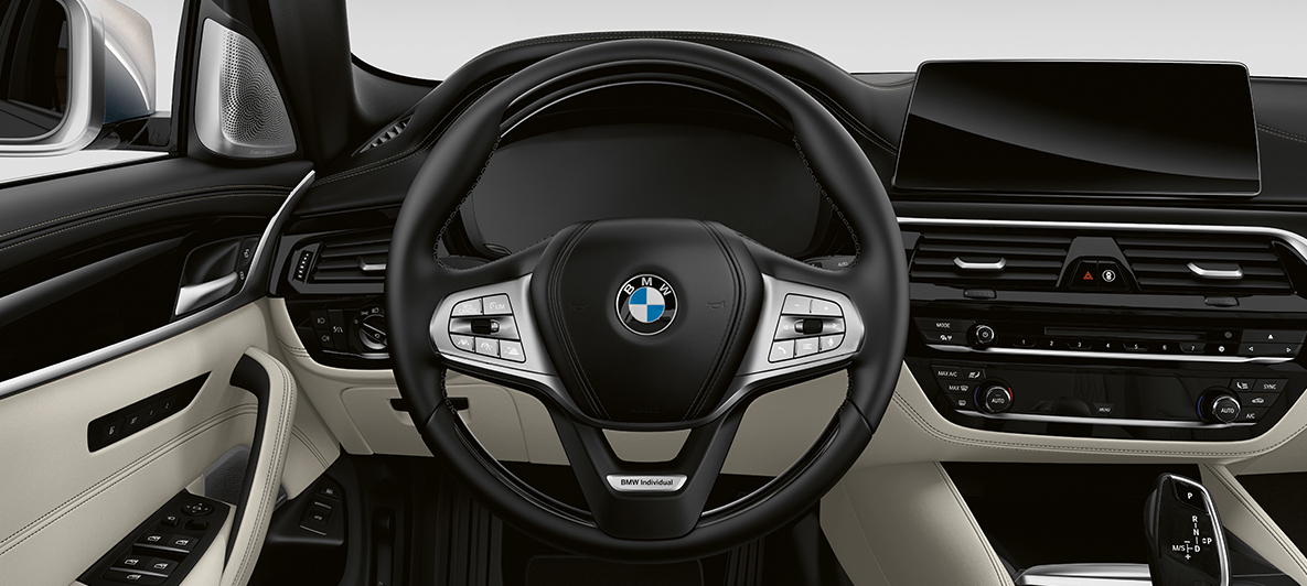 BMW Individual volante BMW Serie 5 Touring BMW Individual BMW Serie 5 Touring G31 vista del frontal, volante