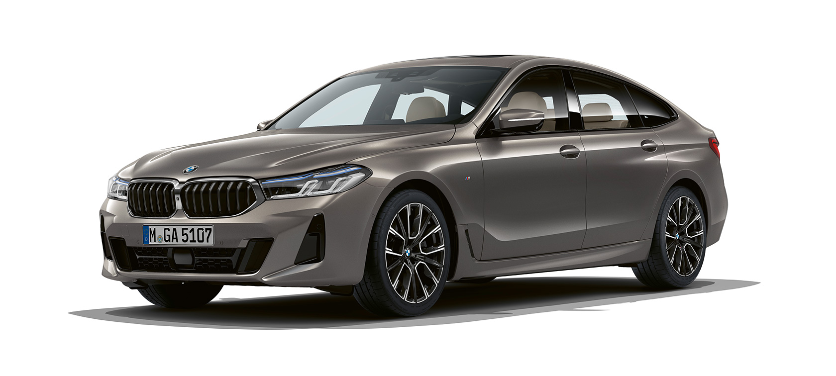 BMW Serie 6 Gran Turismo G32 2020 BMW Serie 6 Gran Turismo 640i xDrive G32 2020 Berninagrau Vista de tres cuartos del frontal en perspectiva lateral