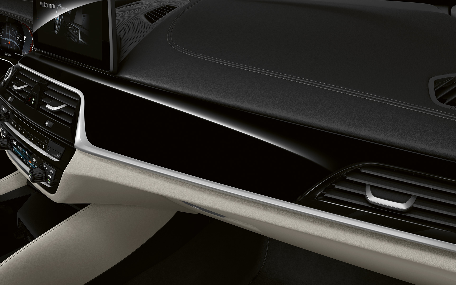 Molduras interiores BMW Individual piano black BMW Serie 6 Gran Turismo 2020 G32 Molduras interiores BMW Individual piano black BMW Serie 6 Gran Turismo IG32 2020 interior, puesto de conducción
