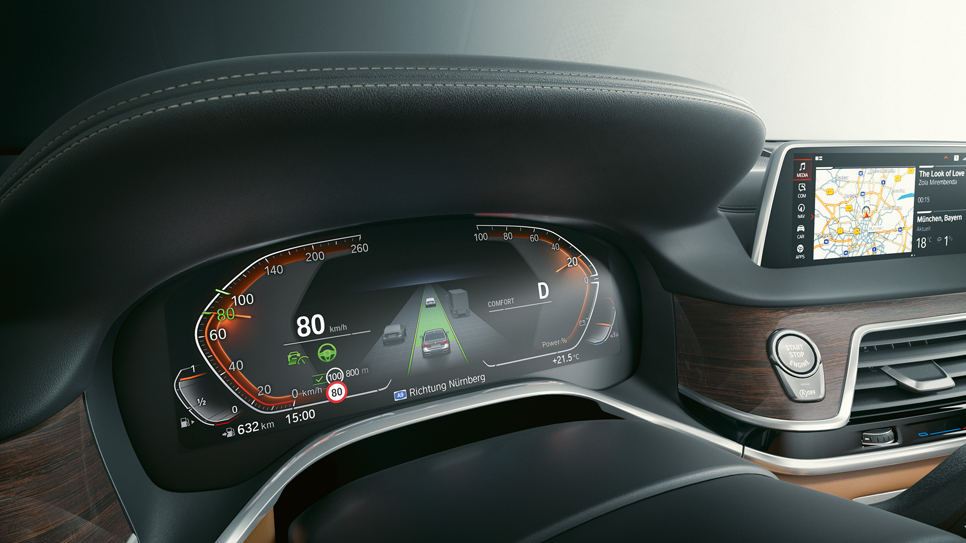 BMW Serie 7: BMW Live Cockpit Professional BMW Serie 7: primer plano del BMW Live Cockpit Professional
