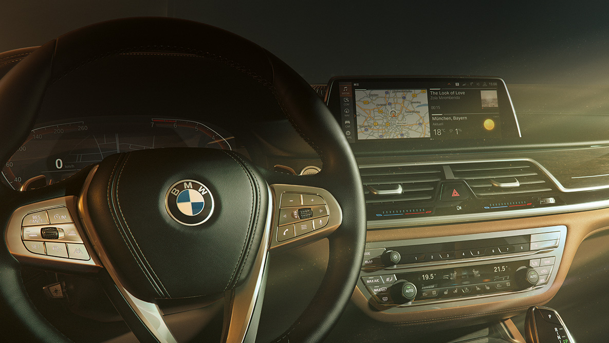 Actualización remota del software de BMW para el BMW Serie 7 Actualización remota del software de BMW: primer plano del cuadro de instrumentos