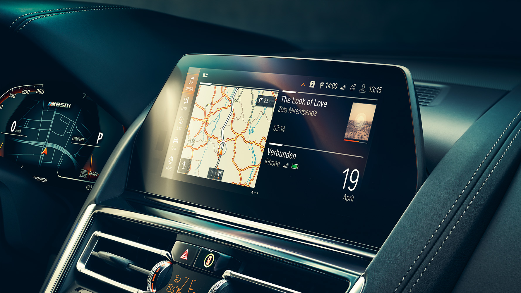 BMW Serie 8 Coupé, BMW Live Cockpit Professional Interior del nuevo BMW Serie 8 Coupé con display de control y BMW Live Cockpit Professional.