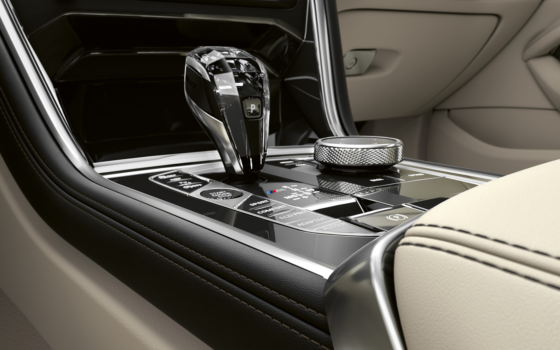BMW Serie 8 Coupé, consola central Detalle de la consola central del nuevo BMW Serie 8 Coupé.