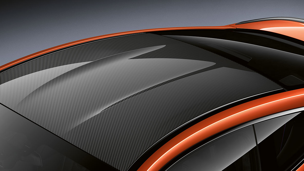 BMW Serie 8 Coupé con techo de carbono M. Detalle del techo de carbono M del BMW Serie 8 Coupé.