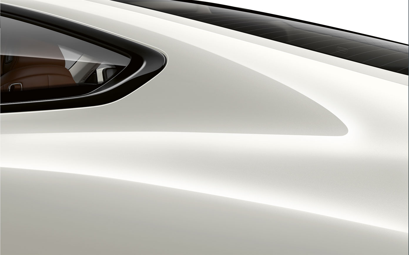BMW Serie 8 Coupé, pilar trasero. Detalle del pilar trasero del BMW Serie 8 Coupé en Mineralweiss metalizado.