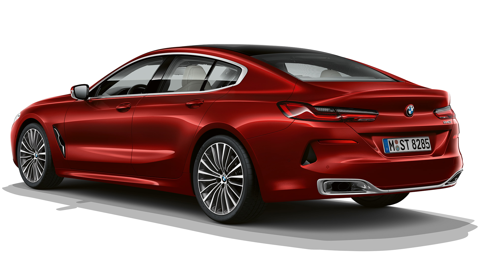 Imagen de tres cuartos de la zaga acabado de serie BMW Serie 8 Gran Coupé, imagen de tres cuartos de la zaga acabado de serie