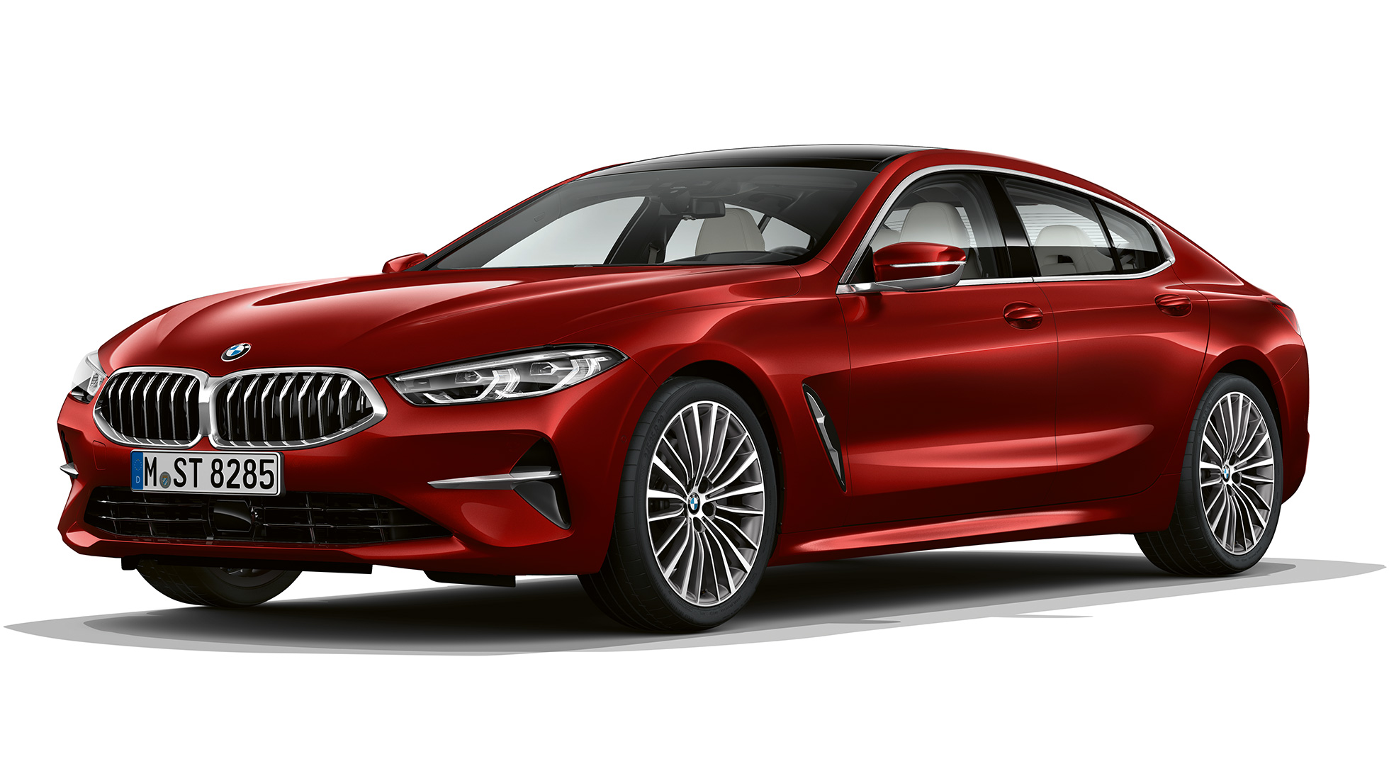 Imagen de tres cuartos del frontal acabado de serie BMW Serie 8 Gran Coupé, imagen de tres cuartos del frontal acabado de serie