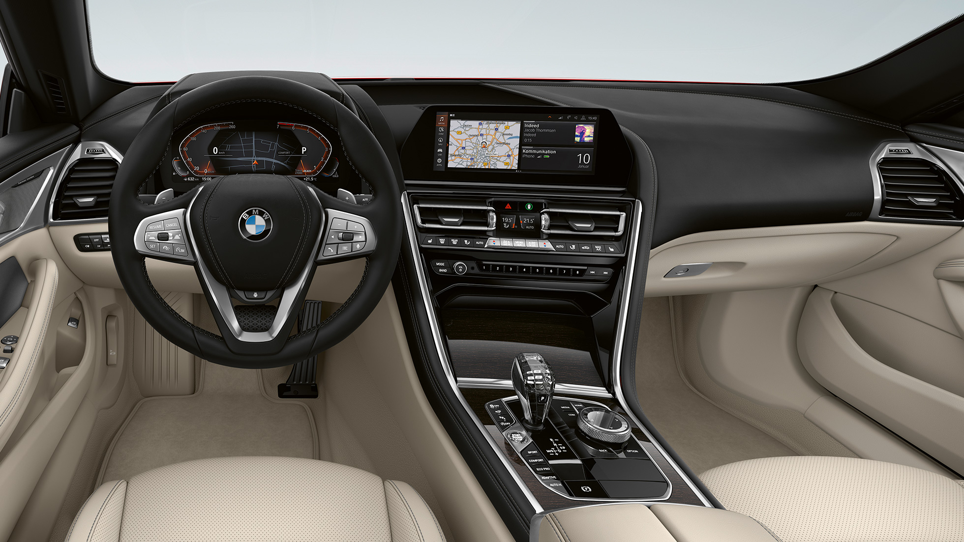 Puesto de conducción acabado de serie BMW Serie 8 Gran Coupé, puesto de conducción acabado de serie