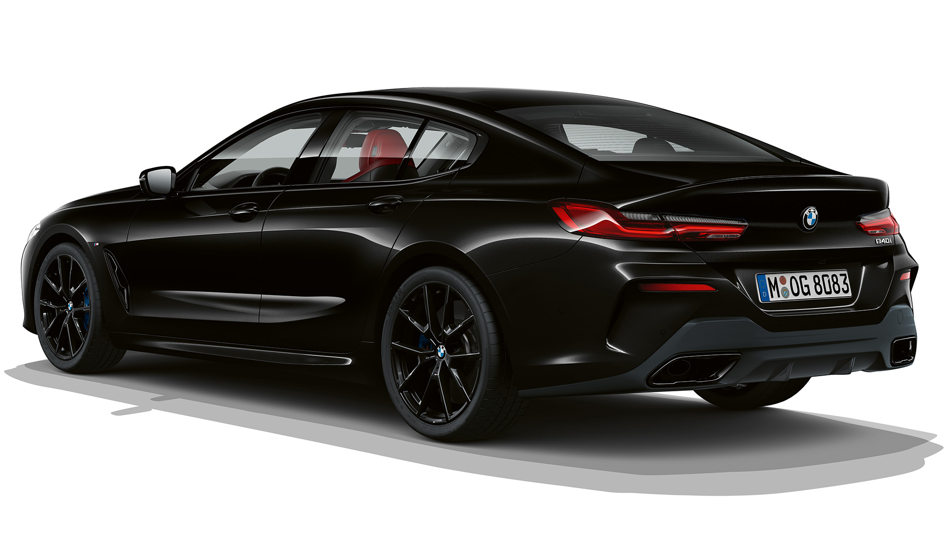 imagen de tres cuartos de la zaga del Paquete deportivo M BMW Serie 8 Gran Coupé, imagen de tres cuartos de la zaga del Paquete deportivo M