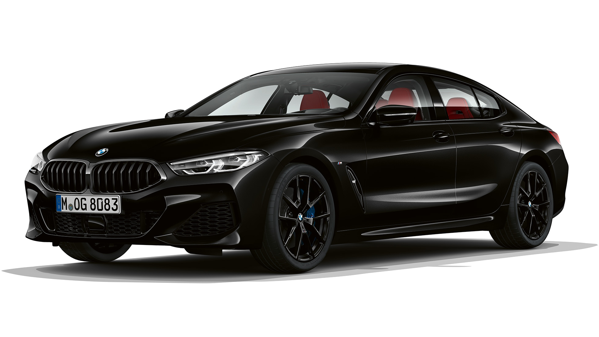 Imagen de tres cuartos del frontal del Paquete deportivo M BMW Serie 8 Gran Coupé, imagen de tres cuartos del frontal del Paquete deportivo M