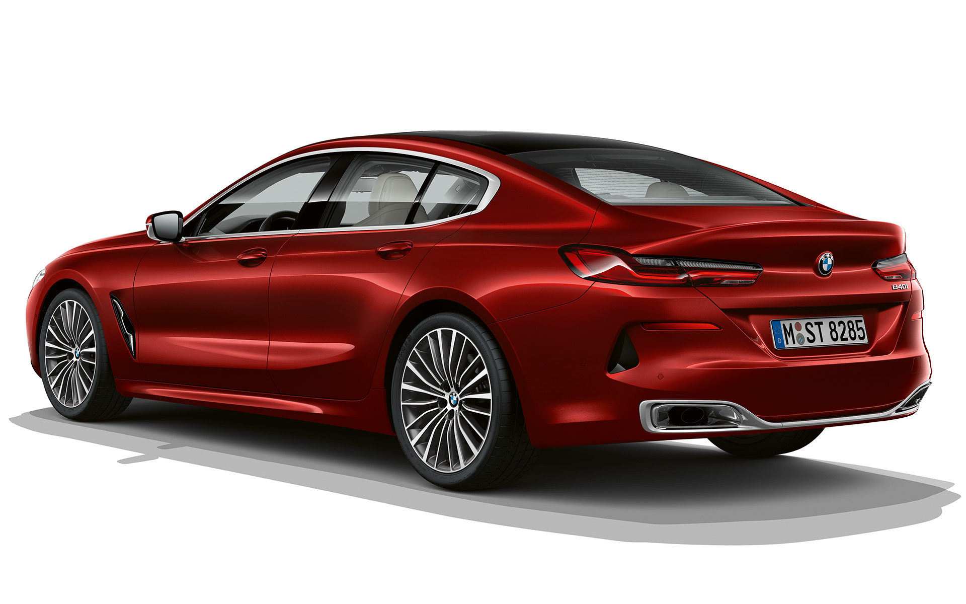 Imagen de tres cuartos de la zaga Impulsive Heat BMW Serie 8 Gran Coupé, imagen de tres cuartos de la zaga Impulsive Heat