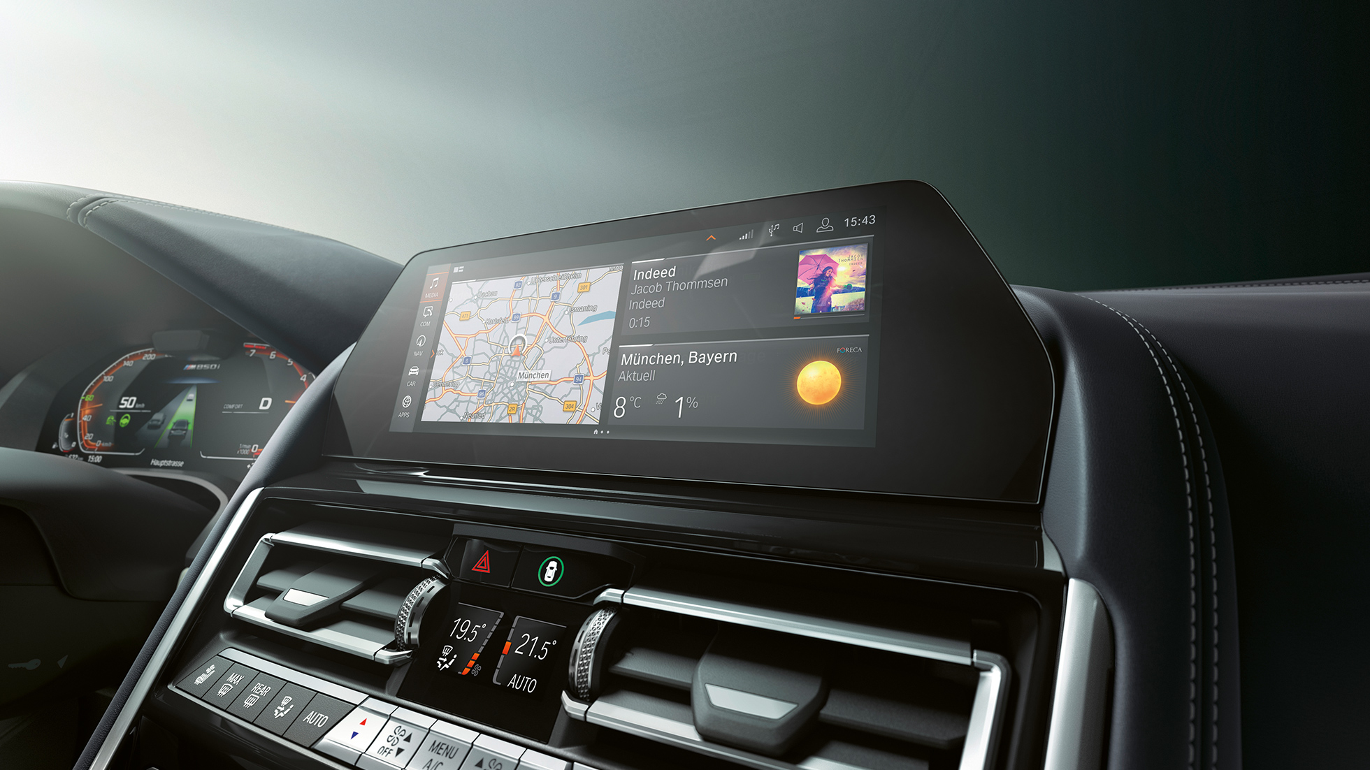 BMW Live Cockpit Professional BMW Serie 8 Coupé, BMW Live Cockpit Professional del lujoso coche deportivo