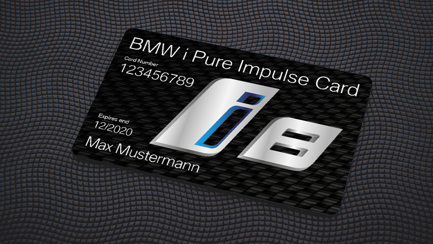 Tarjeta del programa BMW i pure impulse experience para el BMW i8 Roadster Tarjeta del programa BMW i pure impulse experience para el BMW i8 Roadster