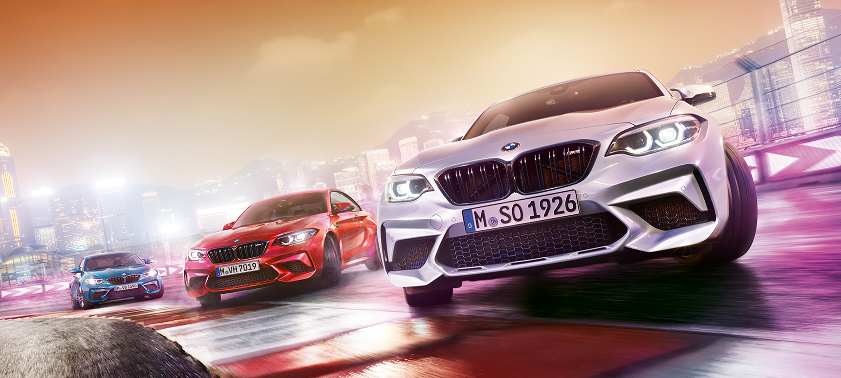 Diseño BMW M2 Competition F87 Diseño BMW M2 Competition F87 2018 Hockenheim Silver metalizado, vista de tres cuartos del frontal