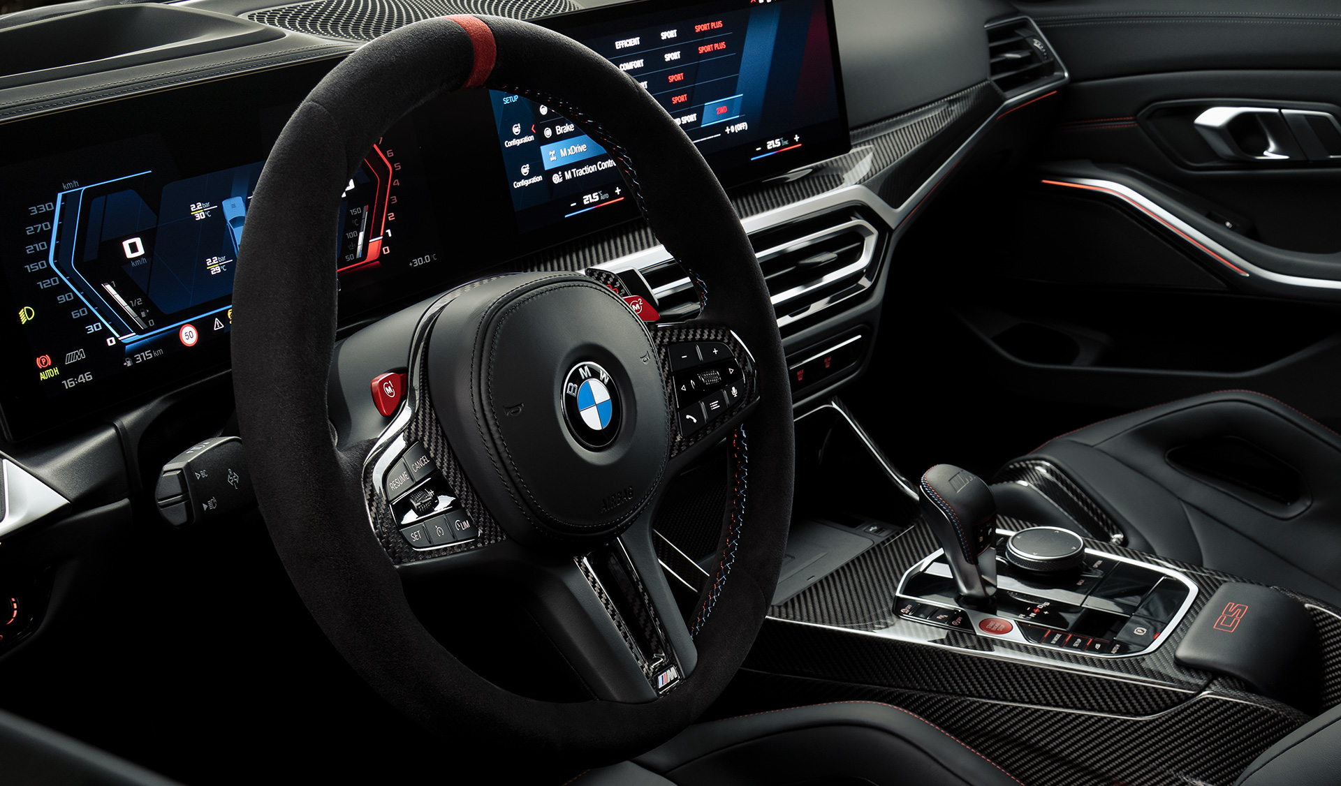 Volante M Sport de cuero y alcántara BMW M3 CS G80 BMW M3 CS G80 Volante M Sport de cuero y alcántara