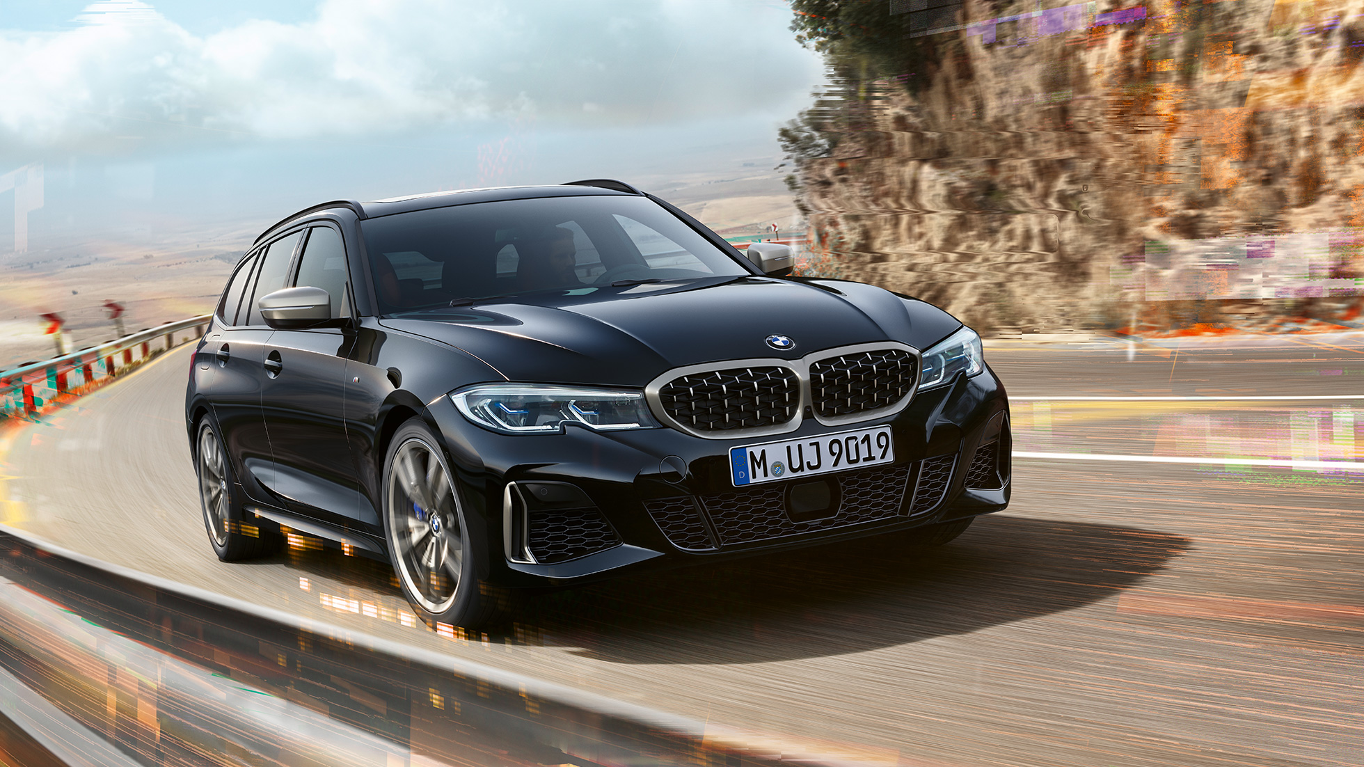 Diseño de la parrilla delantera y tomas de aire. BMW M340i xDrive Touring, diseño de la parrilla delantera y tomas de aire.