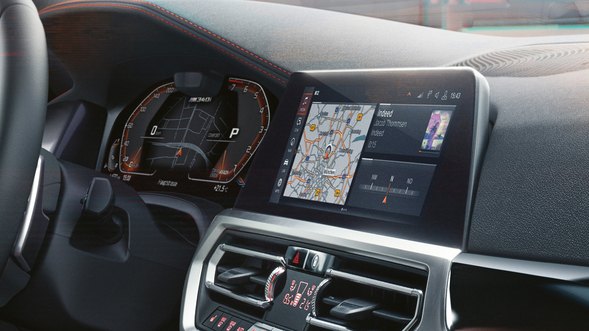 Diseño del puesto de conducción. BMW M340i xDrive Touring, diseño del puesto de conducción.