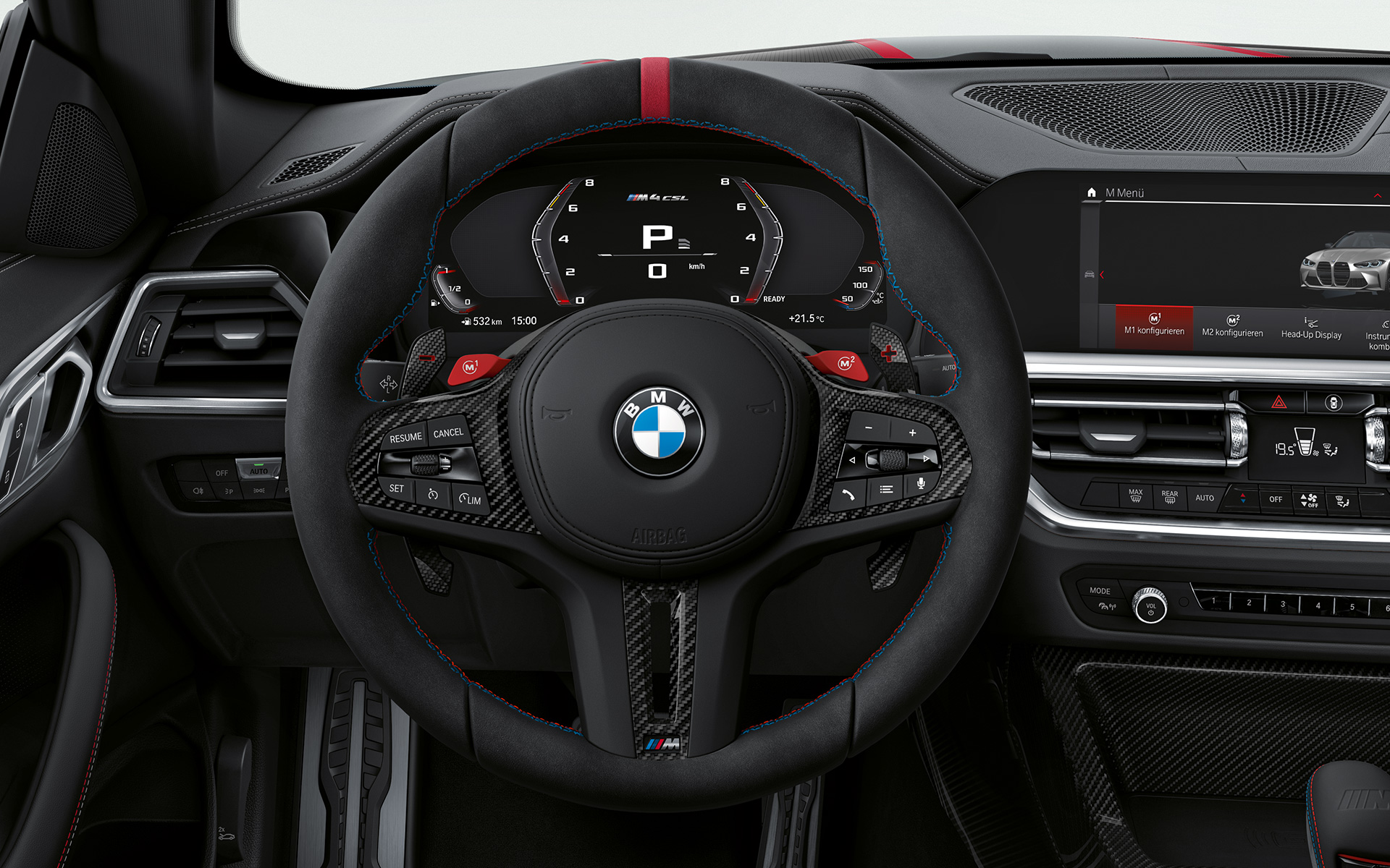 Volante M Sport Alcántara BMW M4 CSL G82 BMW M4 CSL G82 Interior, volante M Sport Alcántara