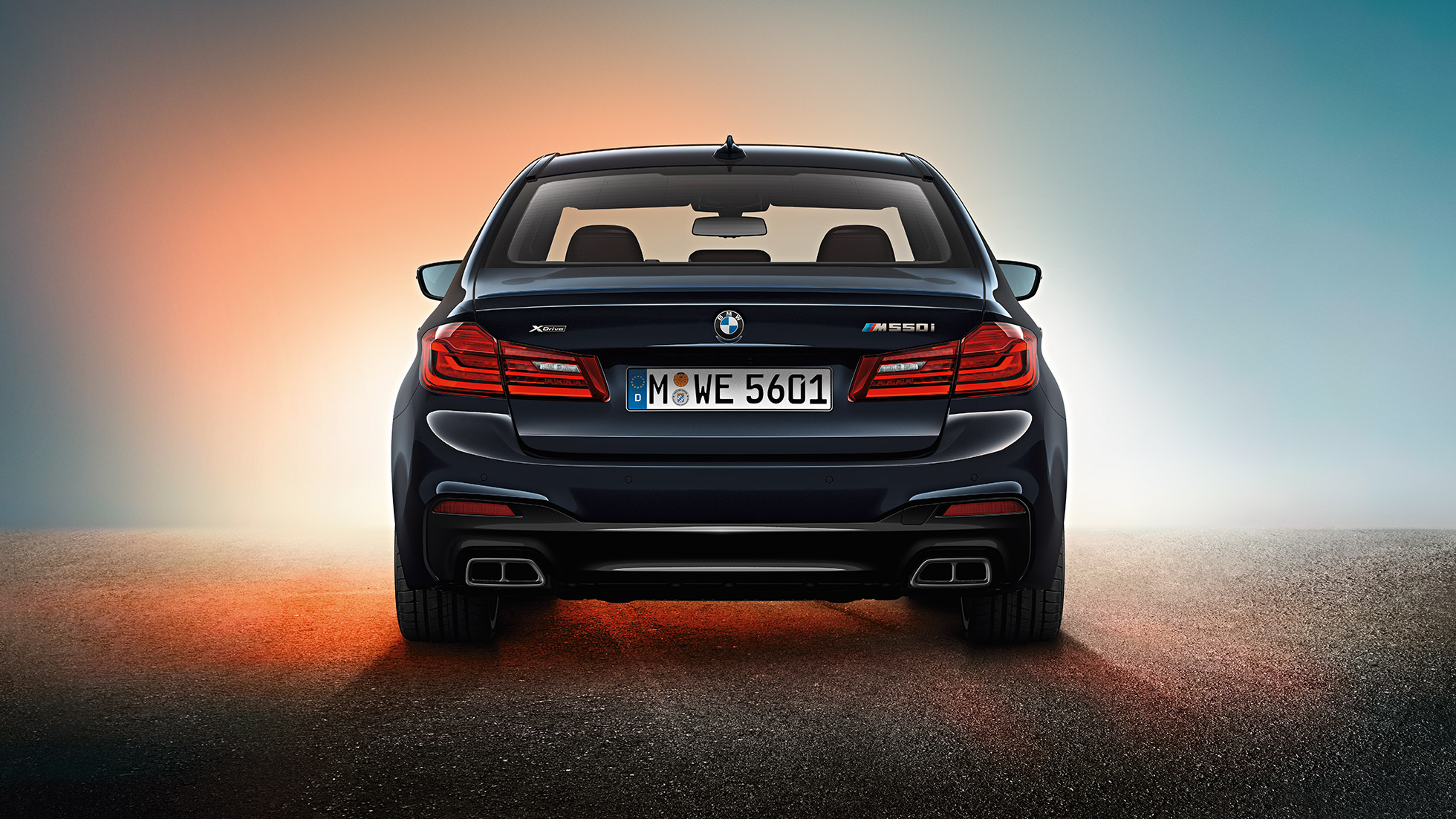 Diseño de la zaga BMW M550i y BMW M550d, vista del diseño de la zaga