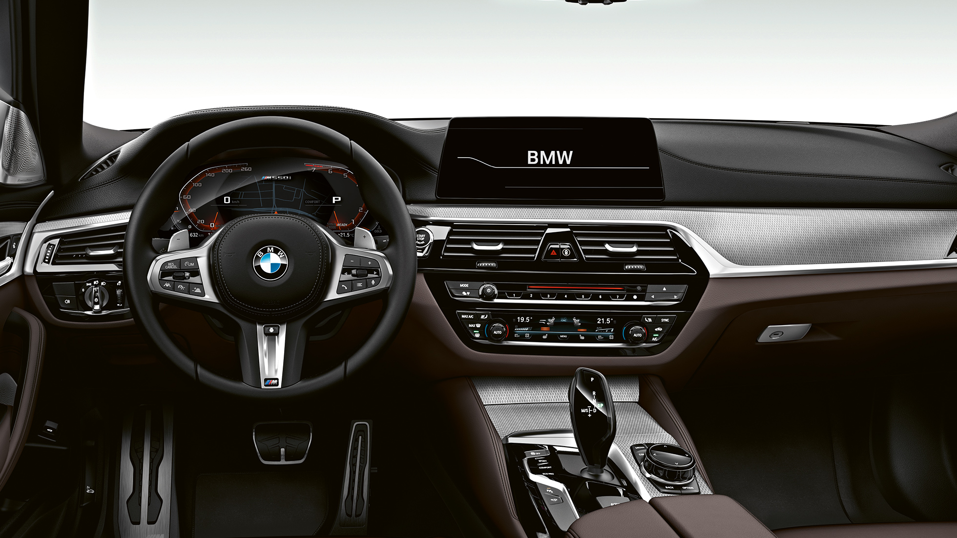 Puesto de conducción BMW M550i y BMW M550d, diseño del puesto de conducción