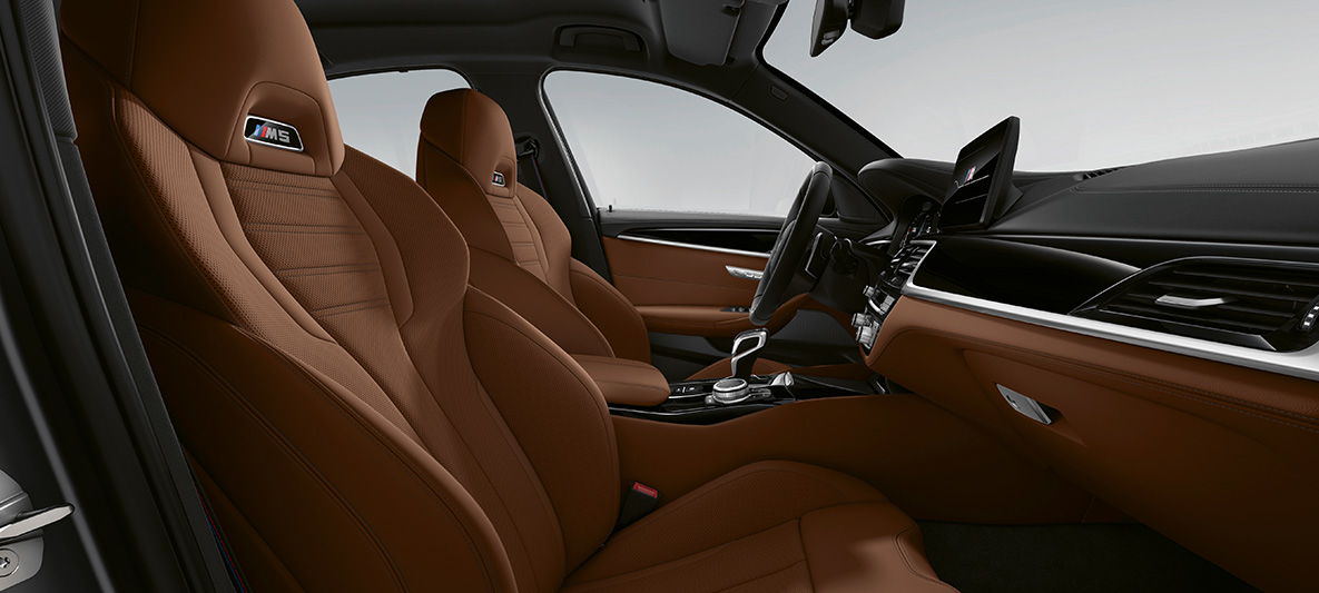 BMW Individual BMW M5 F90 2020 Equipamiento de cuero integral Merino BMW Individual Rauchweiss/Schwarz BMW Individual BMW M5 F90 LCI Renovación 2020 Equipamiento de cuero integral Merino BMW Individual Rauchweiss/Schwarz Interior