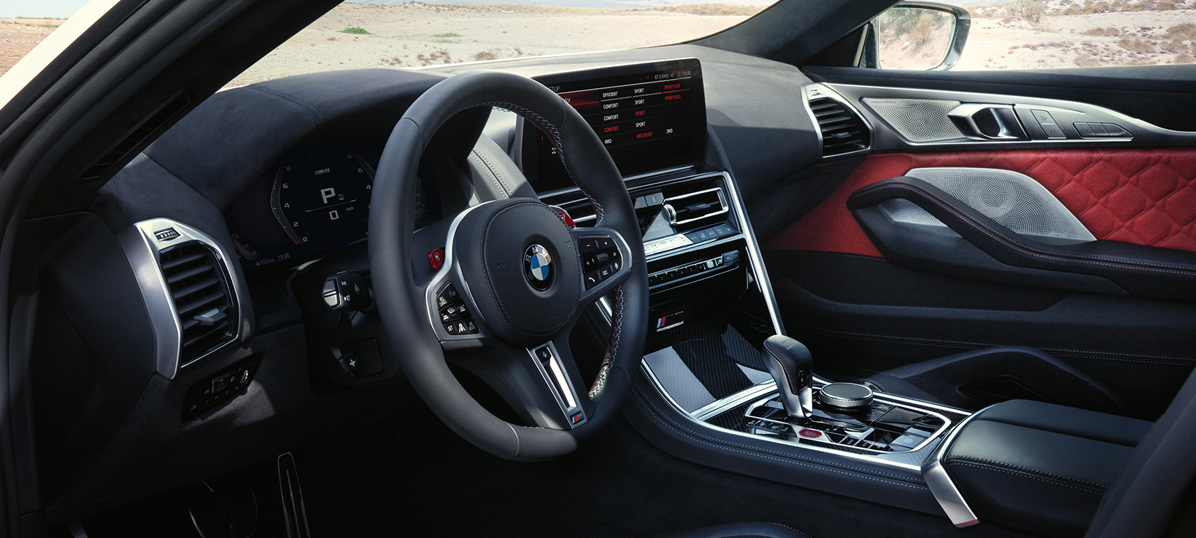 Puesto de conducción BMW M8 Competition Gran Coupé F93 LCI Renovación 2022 BMW M8 Competition Gran Coupé F93 LCI Renovación 2022 interior, puesto de conducción