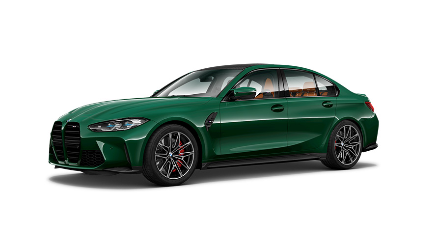 BMW Serie M BMW M3 G80, vista de tres cuartos del lateral BMW Serie M BMW M3 G80, vista de tres cuartos del lateral