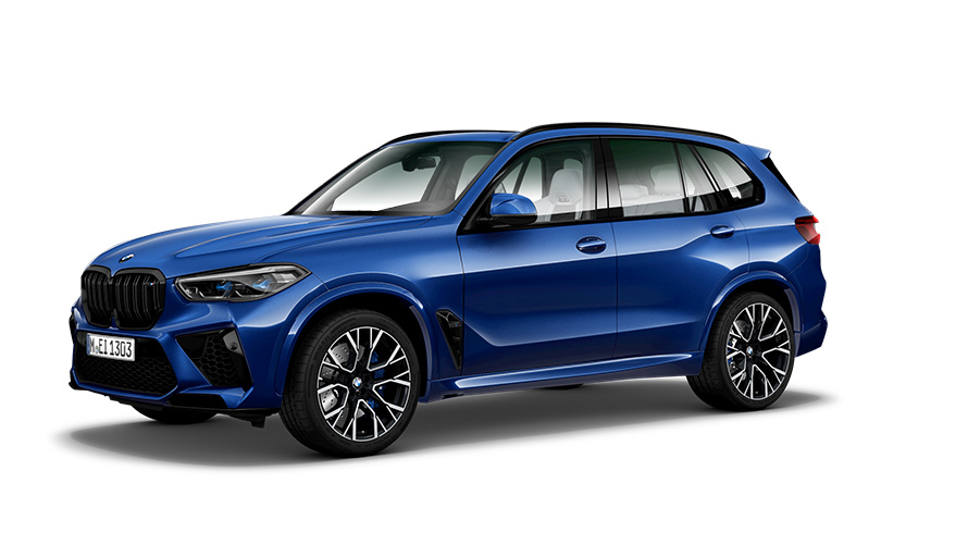 BMW Serie M BMW X5 M F95, vista de tres cuartos del lateral BMW Serie M BMW X5 M F95, vista de tres cuartos del lateral