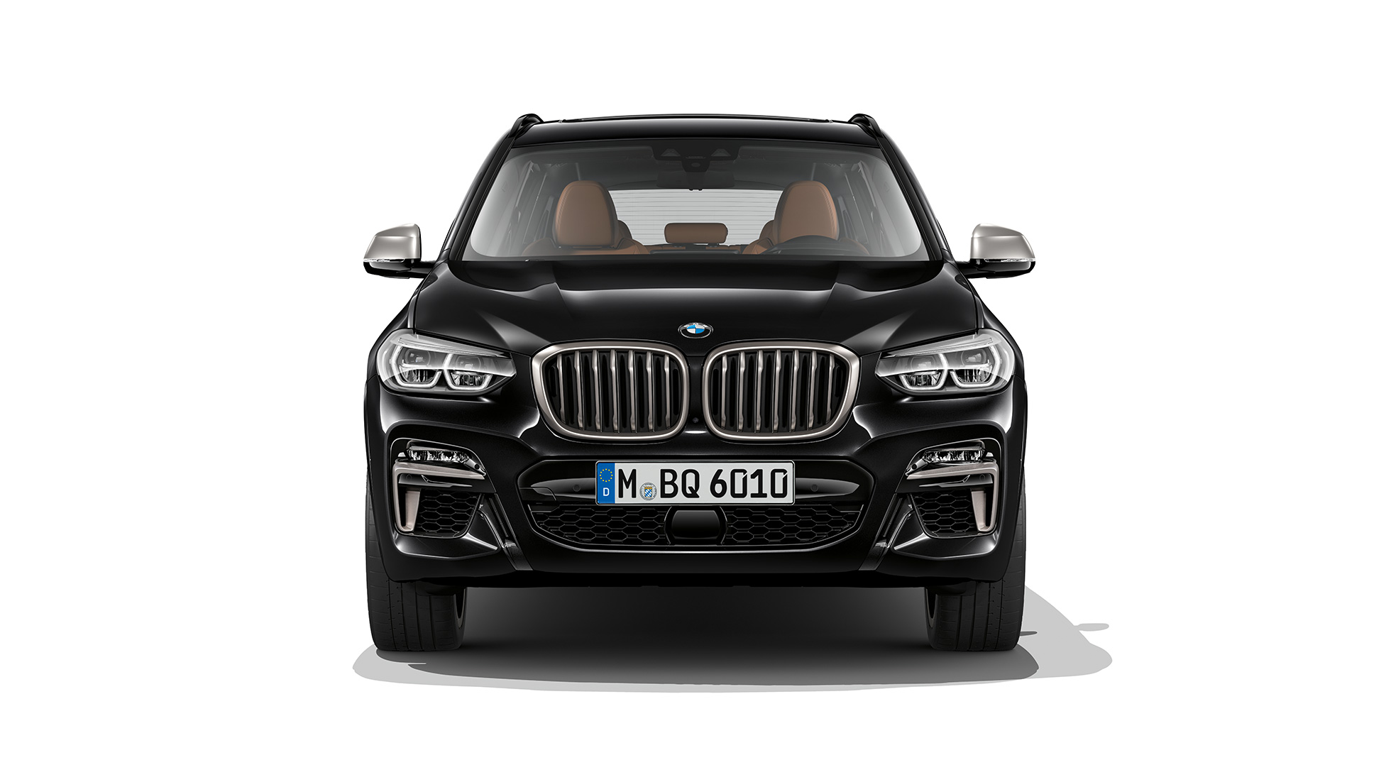 BMW X3 M40i y BMW X3 M40d, vista del frontal BMW X3 M40i y BMW X3 M40d en Black Sapphire metalizado, exterior, vista del frontal