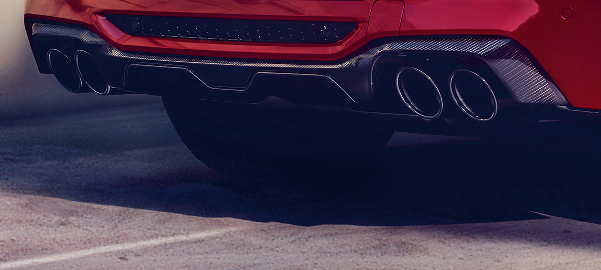 BMW X4 M Competition, difusor trasero de carbono BMW X4 M Competition en Toronto Rot metalizado, exterior, paquete exterior de carbono M, difusor trasero de carbono