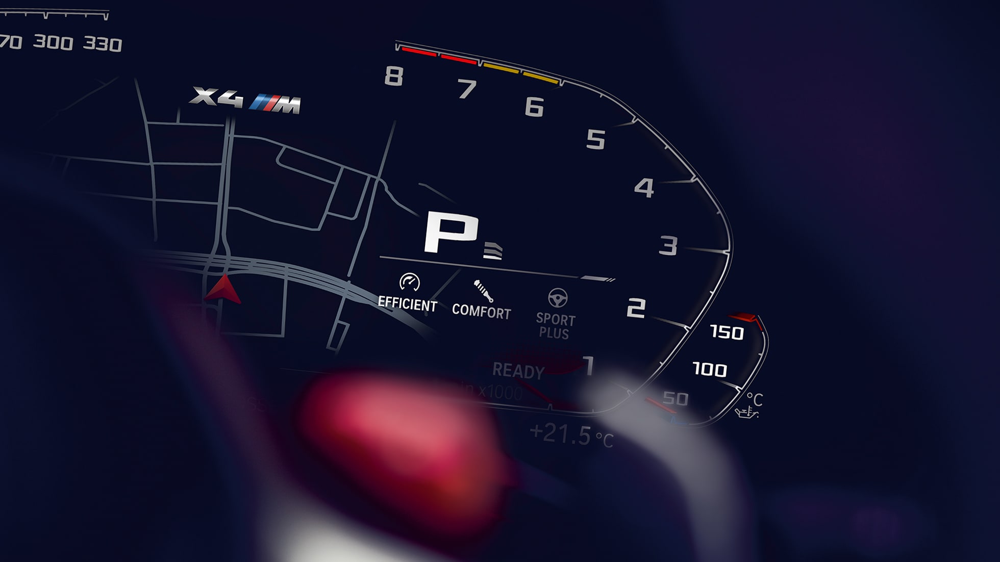 BMW X4 M Competition, cuentarrevoluciones BMW X4 M Competition, interior, cuadro de instrumentos con cuentarrevoluciones