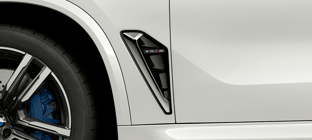 Branquias M BMW X5 M Branquias M BMW X5 M Mineralweiss F95, detalle