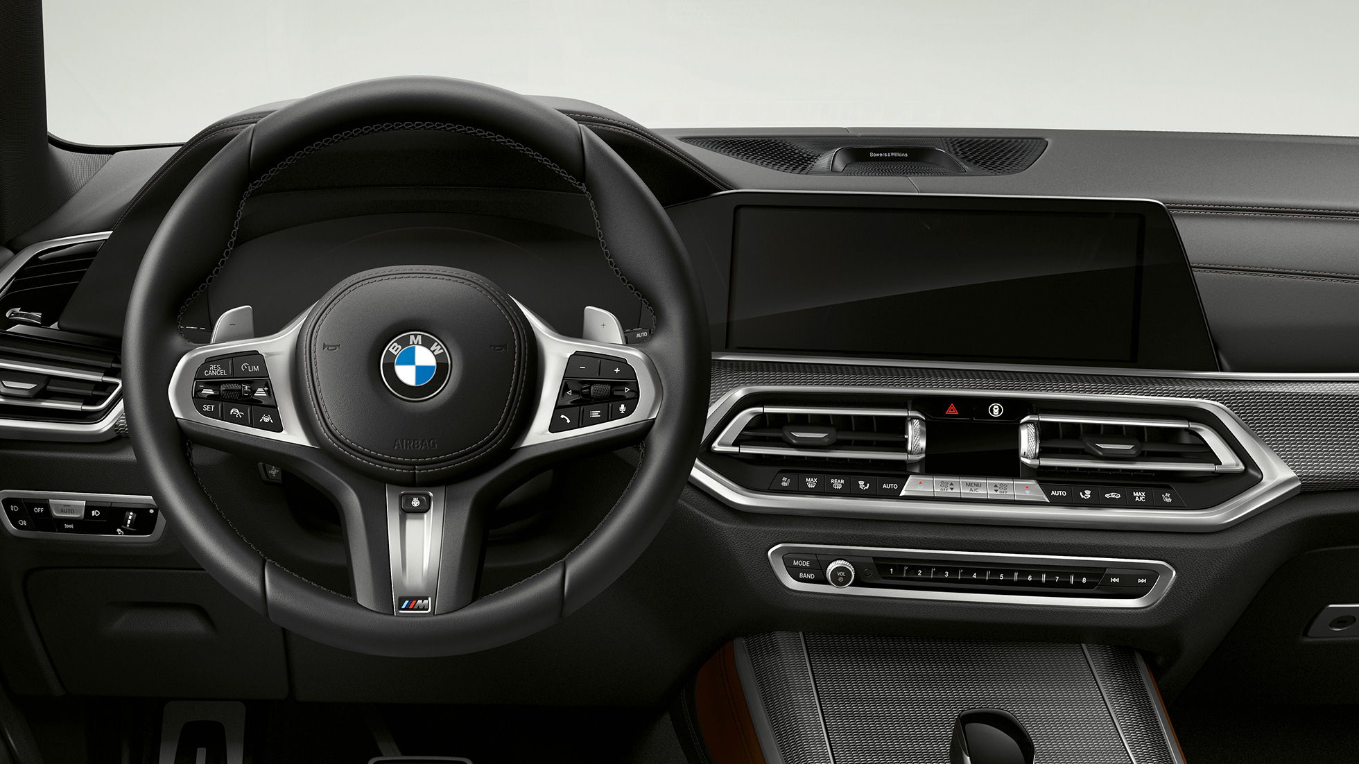 Volante M de cuero BMW X5 M50i SUV G05 Volante M de cuero BMW X5 M50i SUV G05, puesto de conducción