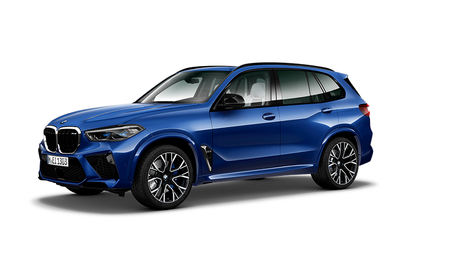 BMW Serie M BMW X5 M F95, vista de tres cuartos del lateral BMW Serie M BMW X5 M F95, vista de tres cuartos del lateral