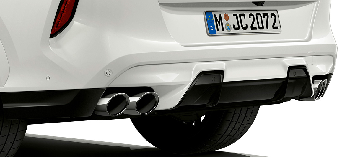 Spoiler trasero BMW X6 M SUV Spoiler trasero BMW X6 M SUV F96, vista de la zaga