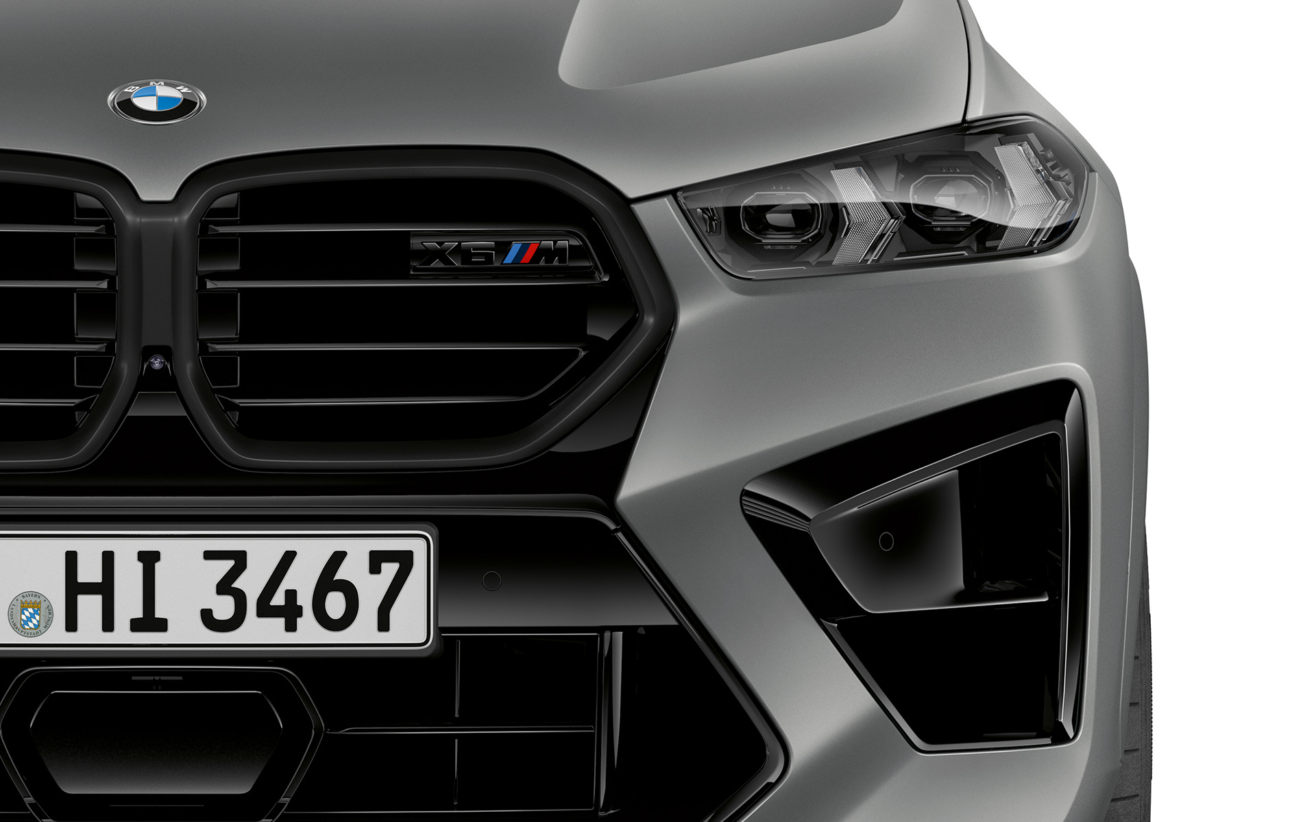 BMW X6 M Competition F96 2023 Faros M en negro brillo Shadow Line, luces led adaptativos