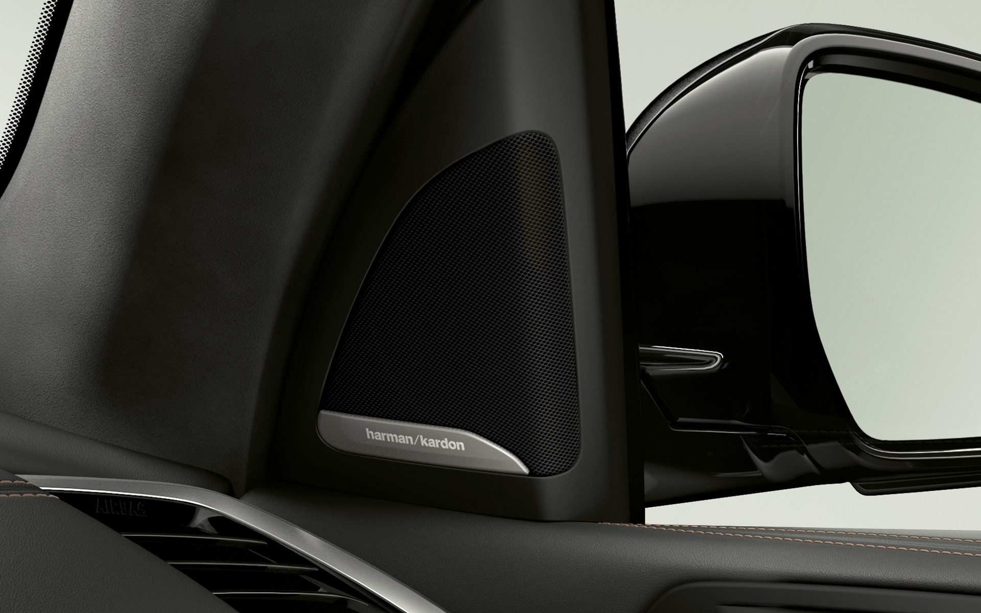 BMW X7 M50i M50d G07 2019 primer plano de altavoces BMW X7 M50i M50d G07 2019 primer plano de altavoces