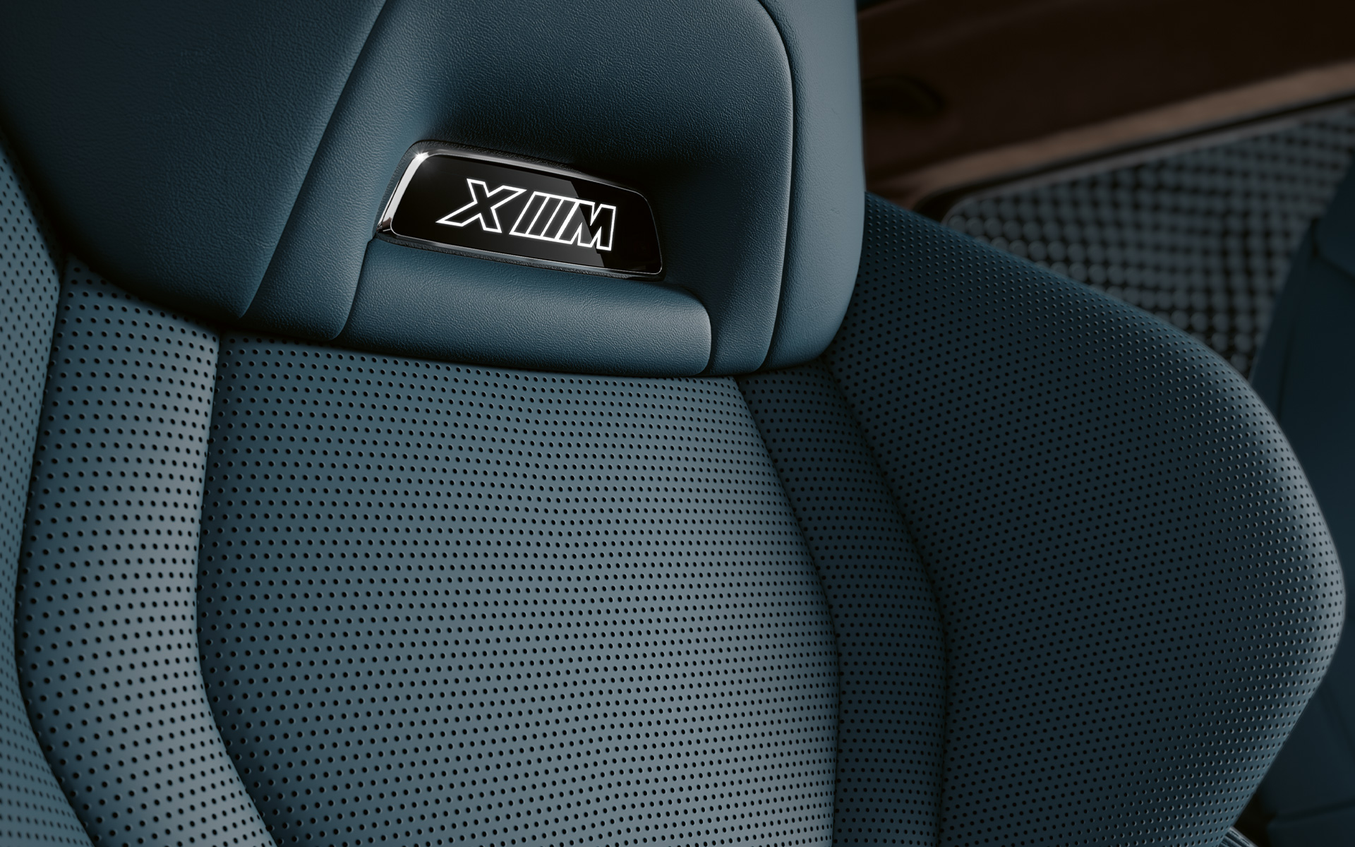 BMW XM G09 Asientos multifunción con logo "M" iluminado
