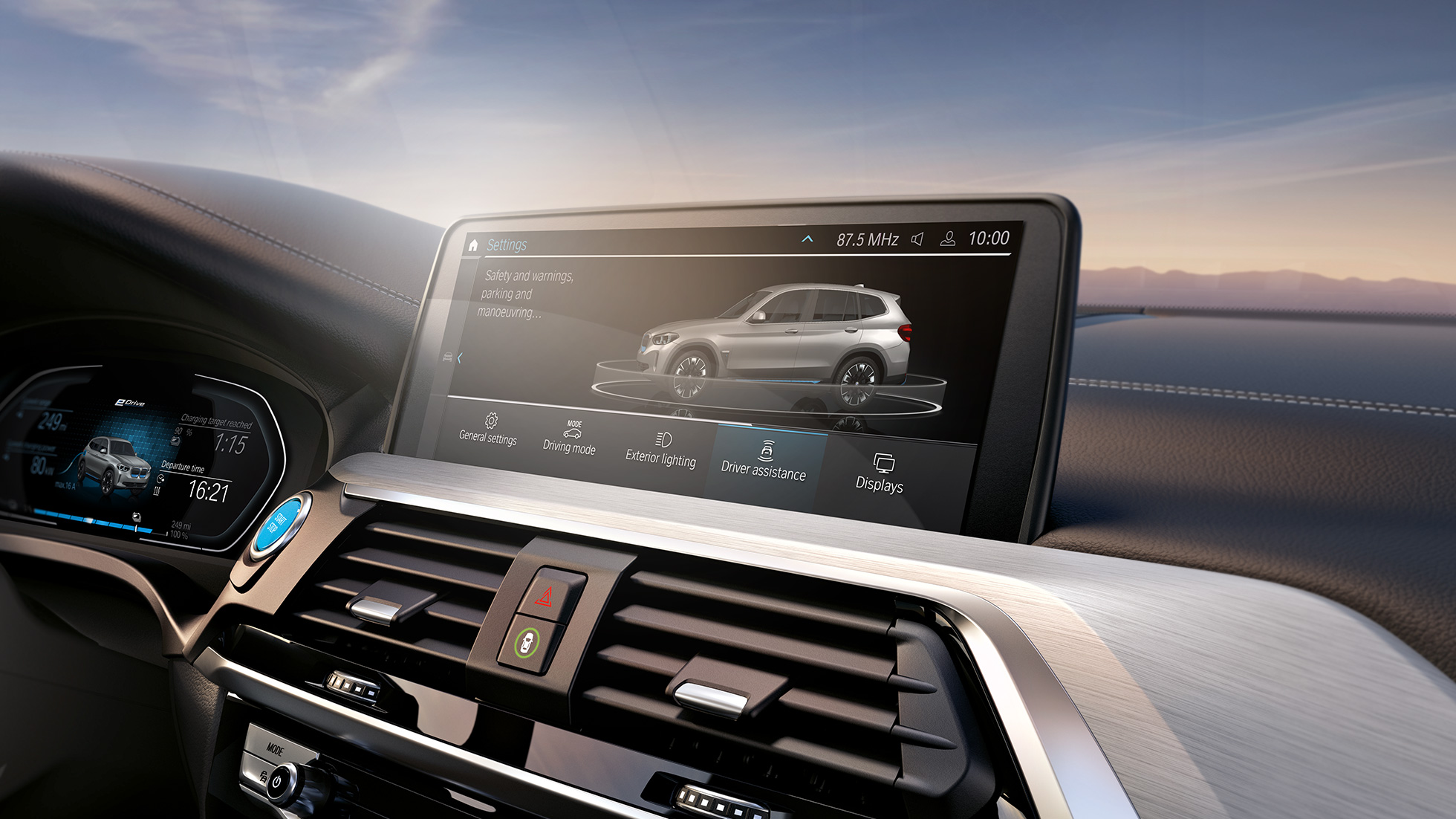 Sistemas de asistencia al conductor BMW iX3 G08 Display de control Puesto de conducción Sistemas de asistencia al conductor BMW iX3 G08 2020, Display de control Puesto de conducción