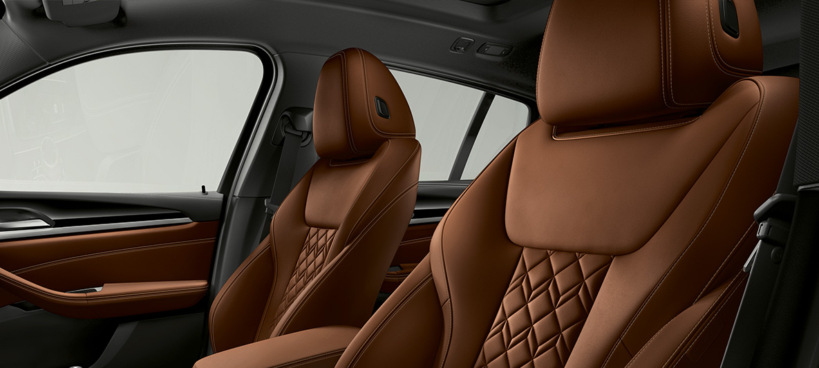 Equipamiento de cuero ampliado Merino BMW Individual Tartufo BMW X4 SUV GO2 Equipamiento de cuero ampliado Merino BMW Individual Tartufo BMW X4 SUV G02, diseño interior